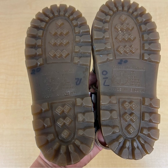 Dr. Martens Kids Floral Sandals - Black, White, and Red Size 12 - Picture 7 of 8